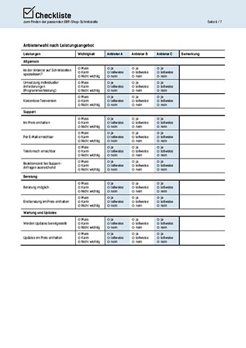 Seite 6 - Kostenlose Checkliste zum Finden der passenden ERP-Shop-Schnittstelle