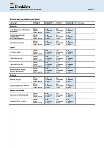 Seite 6 - Kostenlose Checkliste zum Finden der passenden ERP-Shop-Schnittstelle